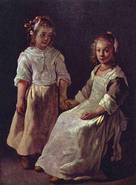 Louis Le Nain Twee meisjes. Germany oil painting art